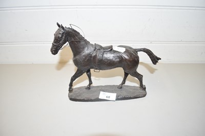 Lot 68 - BRONZED METAL MODEL OF A RACE HORSE