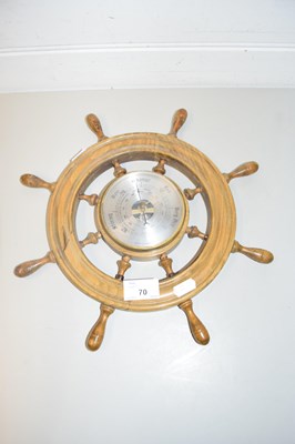 Lot 70 - BAROMETER FORMED AS A SHIPS WHEEL