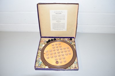 Lot 100 - SOLITAIRE BOARD WITH MARBLES