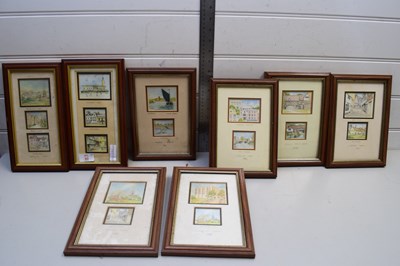 Lot 60 - COLLECTION OF EIGHT SMALL FRAMED GROUPS OF...