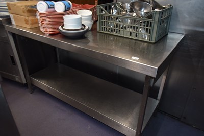 Lot 29 - Free standing stainless steel work station,...