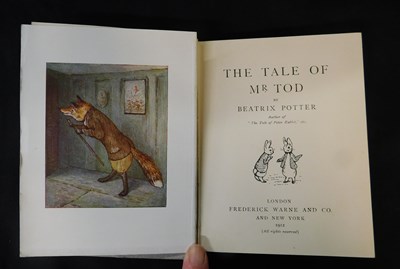 Lot 74 - BEATRIX POTTER: THE TALE OF MR TOD, London and...