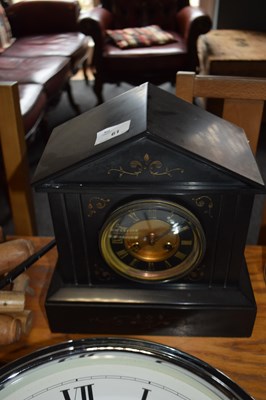 Lot 61 - Slate mantel clock