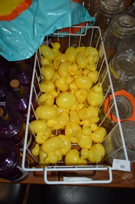 Lot 66 - Basket containing a quantity of rubber ducks,...