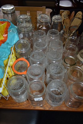 Lot 67 - Approx 28 Kilner jars and glass candle holders