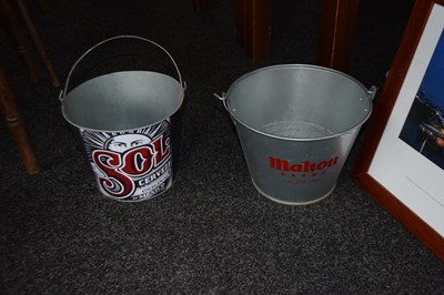 Lot 72 - 2 stainless steel ice buckets