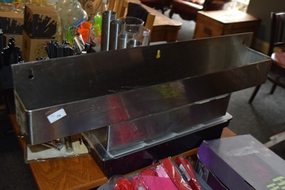 Lot 79 - Stainless steel display shelf, width approx 82 cm