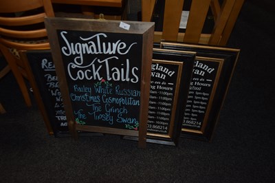 Lot 97 - 5 blackboard/display boards