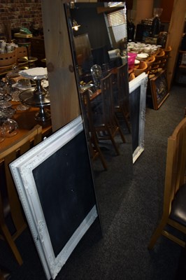 Lot 106 - Large framed mirror/blackboard, width 170 cm,...