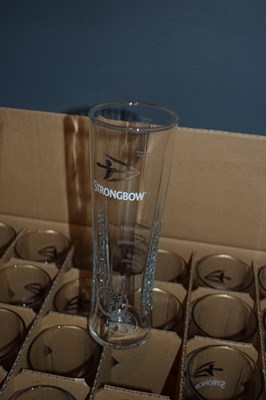 Lot 109 - Box of 24 Strongbow branded pint glasses