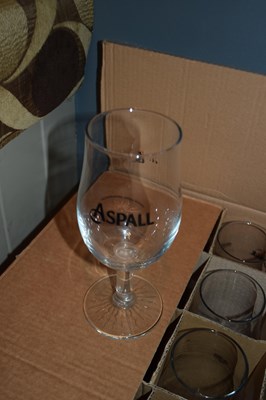 Lot 110 - 15 Aspall branded pint glasses