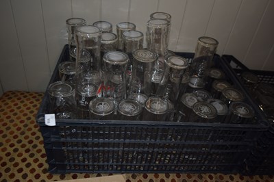 Lot 116 - Crate containing mixed branded pint glasses