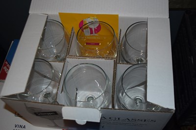 Lot 124 - Box containing 6 Copa Schweppes branded...