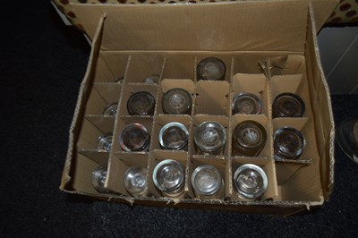 Lot 133 - Box of mixed glass ware to include Kronenbourg...