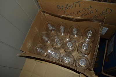 Lot 134 - Box containing 12 San Miguel branded pint glasses