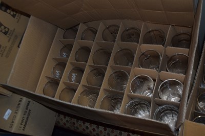 Lot 143 - Box containing 24 mixed branded pint glasses...