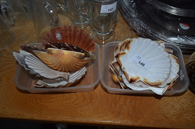 Lot 148 - Quantity of scallop shells for decorative...