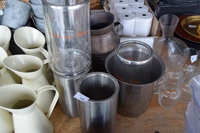 Lot 195 - 4 stainless steel wine coolers together with 2...