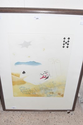 Lot 250 - Abstract composition depicting a playing card...