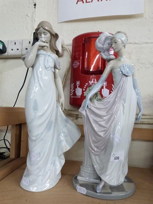 Lot 526 - TWO LLADRO FIGURES OF YOUNG LADIES