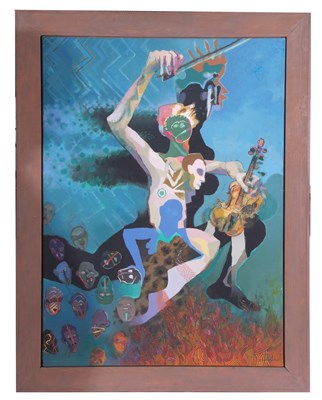 Lot 38 - Tom Phillips (British b. 1937) "Orpheus" oil...