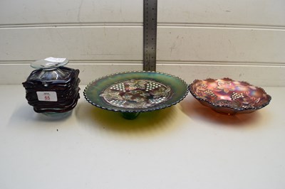 Lot 65 - TWO LUSTRE FINISH CARNIVAL GLASS BOWLS...