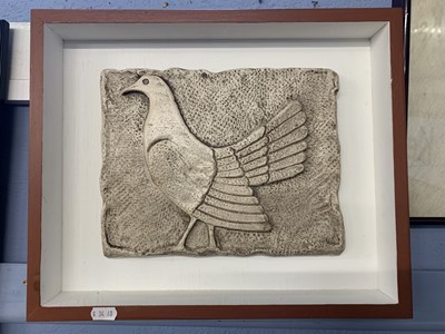 Lot 98 - 20th Century, Composite wall relief of a dove...