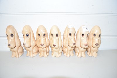 Lot 70 - COLLECTION OF SEVEN IDENTICAL SYLVAC MODEL DOGS