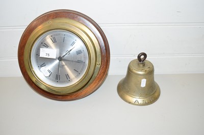Lot 75 - VINTAGE BRASS ARP BELL TOGETHER WITH A MODERN...