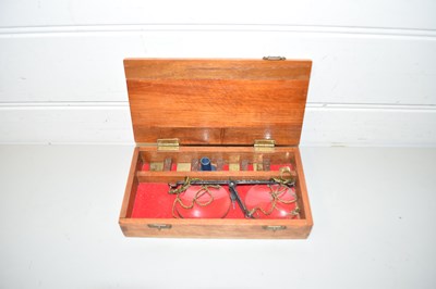 Lot 93 - CASED TRAVELING BEAM SCALES WITH WEIGHTS