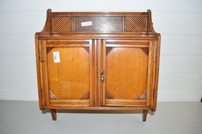 Lot 125 - SMALL LATE 19TH CENTURY TWO DOOR WALL CUPBOARD