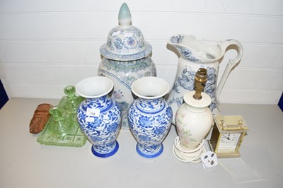 Lot 133 - MIXED LOT: VARIOUS VASES, GLASS DRESSING TABLE...