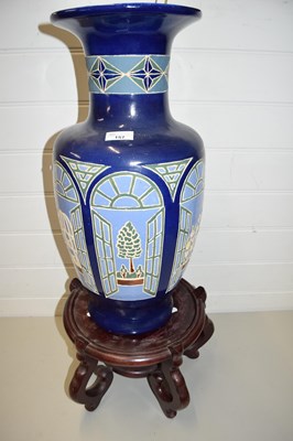 Lot 157 - REPRODUCTION CHINESE VASE AND ACCOMPANYING...
