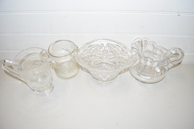 Lot 170 - COLLECTION OF VARIOUS CLEAR GLASS JUGS AND...