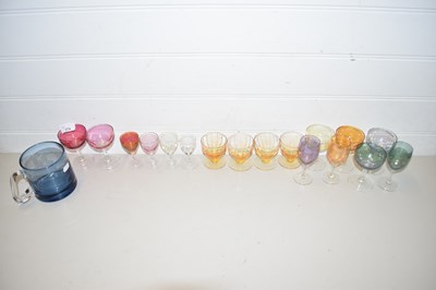 Lot 174 - COLLECTION OF VARIOUS COLOURED DRINKING GLASSES