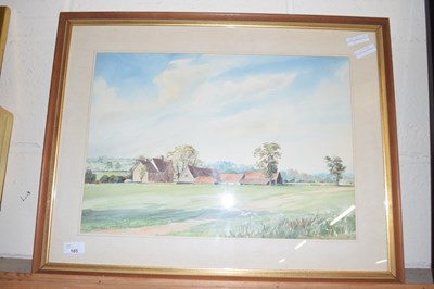 Lot 185 - PETER MERRIN STUDY OF A FARMHOUSE AND BARNS,...