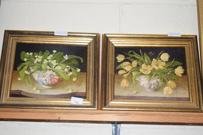 Lot 192 - TWO STUDIES OF FLOWERS IN CHINESE BOWLS, ONE...