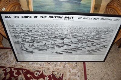 Lot 231 - BLACK AND WHITE PRINT 'ALL THE SHIPS OF THE...