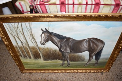 Lot 245 - P SANDERS  STUDY OF A RACEHORSE 'OAT HALL',...