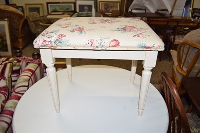 Lot 260 - FLORAL UPHOLSTERED DRESSING TABLE STOOL