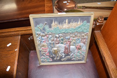 Lot 295 - MARCUS DESIGNS WALL PLAQUE DECORATED WITH A...