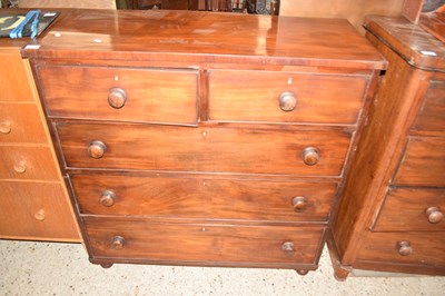 Lot 323 - VICTORIAN MAHOGANY FIVE DRAWER CHEST