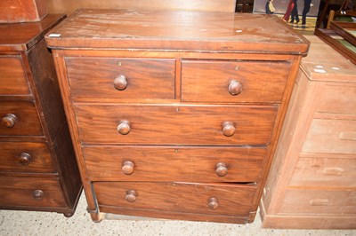 Lot 324 - VICTORIAN MAHOGANY FIVE DRAWER CHEST
