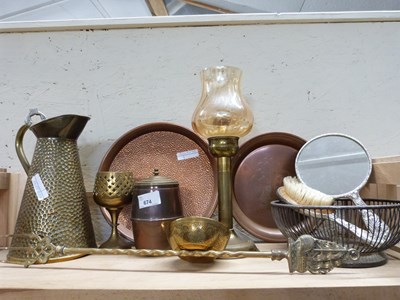 Lot 674 - MIXED LOT: VARIOUS ASSORTED COPPER AND BRASS...