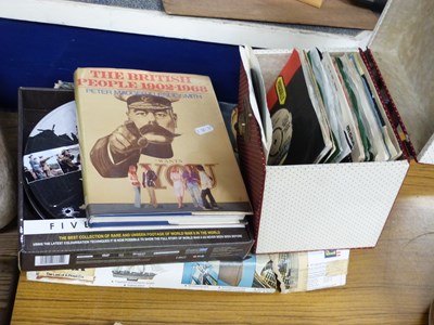 Lot 718 - MIXED LOT: SMALL CASE OF RECORDS, CUTTY SARK...