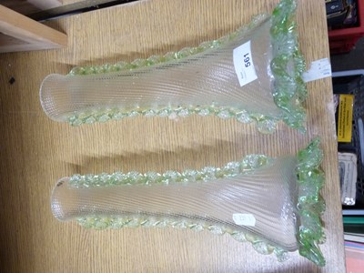 Lot 561 - PAIR OF FROSTED GLASS VASES