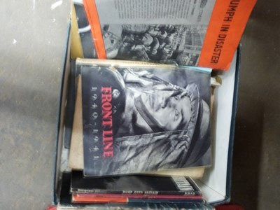 Lot 605 - ONE BOX OF VARIOUS WAR INTEREST PAMPHLETS TO...