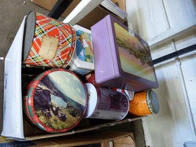 Lot 613 - ONE BOX OF ASSORTED TINS