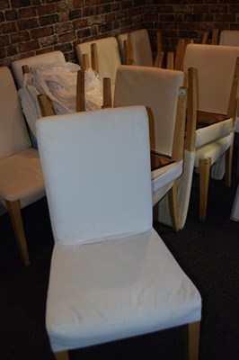 Lot 252 - 14 upholstered dining chairs with spare covers