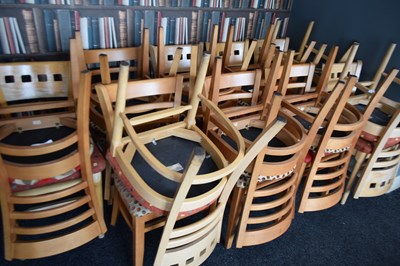 Lot 253 - 18 upholstered mixed dining chairs